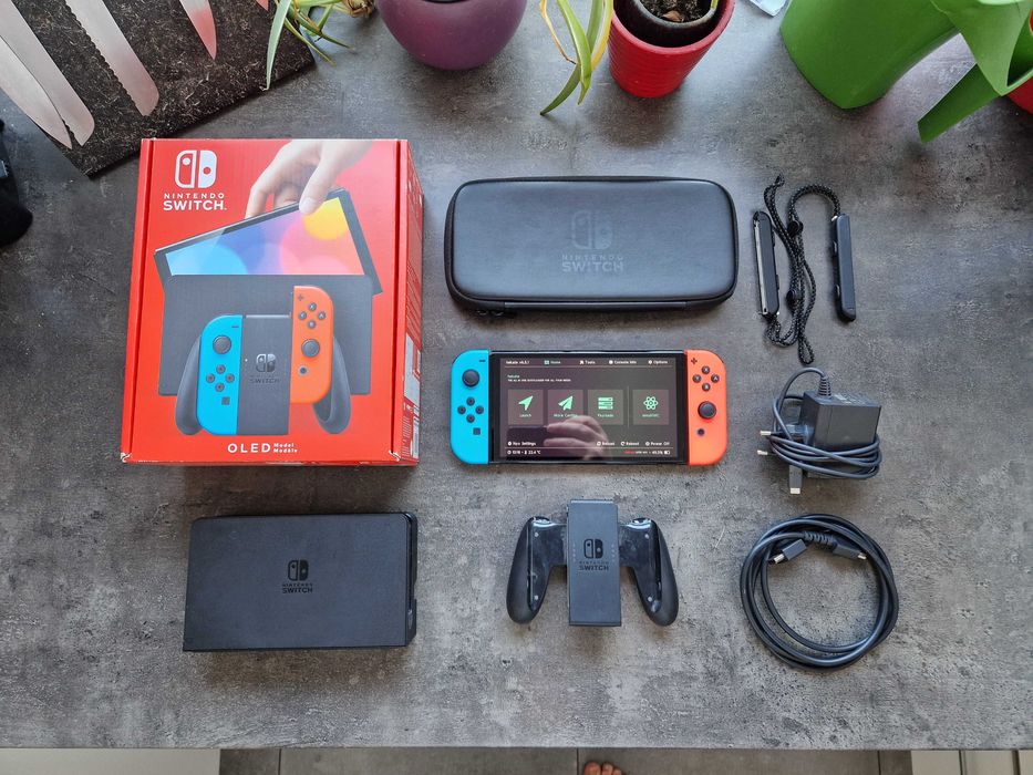 Nintendo switch oled cfw 64gb hall effect hekate atmosphere picofly