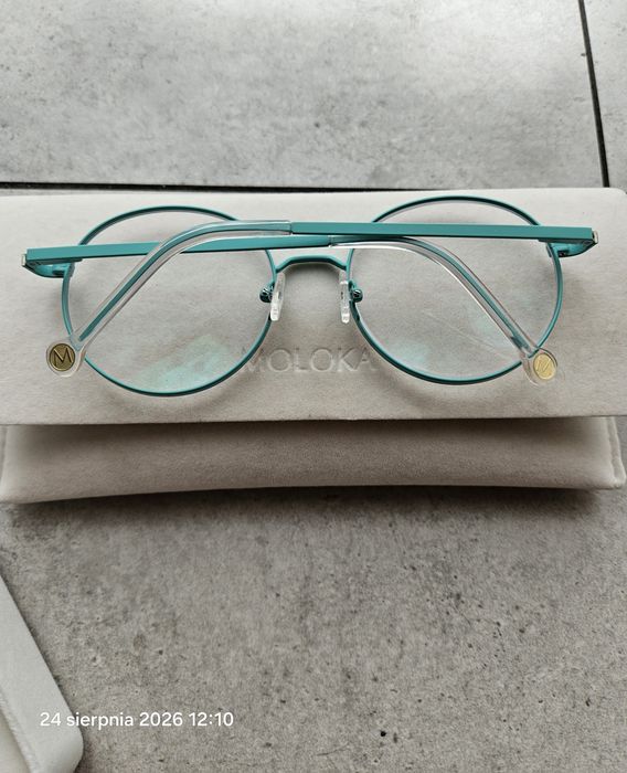 Nowe ! Turkusowo - Fioletowe Okulary Moloka