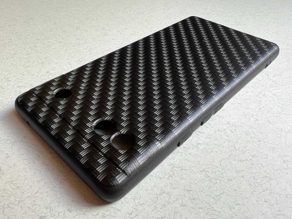 Google Pixel 6A чохол чорний "Carbon" м'який пластик чехол накладка