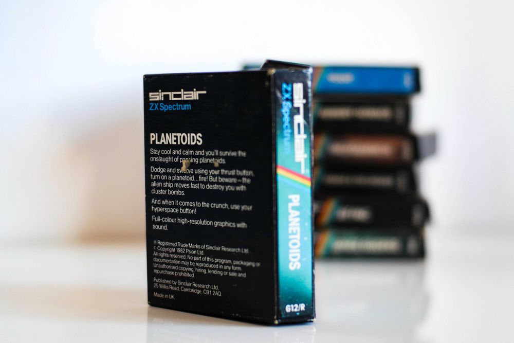 Gra na ZX Spectrum Planetoids cartridgene w pudełku