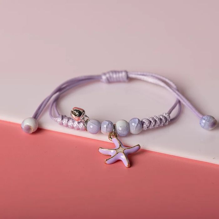 Pulseira/tornozeleira estrela do mar em tons de lilas