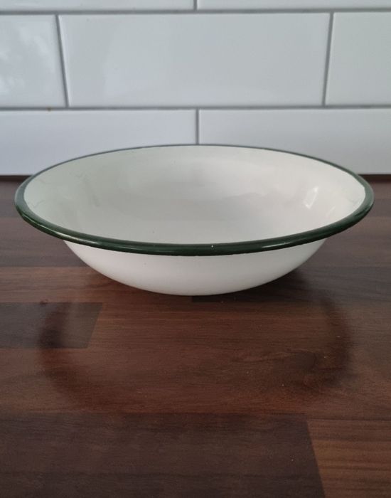 Miska emaliowana Światowit Myszków 20cm PRL Ładny Stan