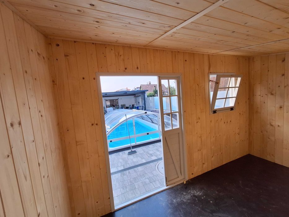 Domek narzędziowy ocieplony sauna blacha gospodarczy z podłogą MONTAŻ