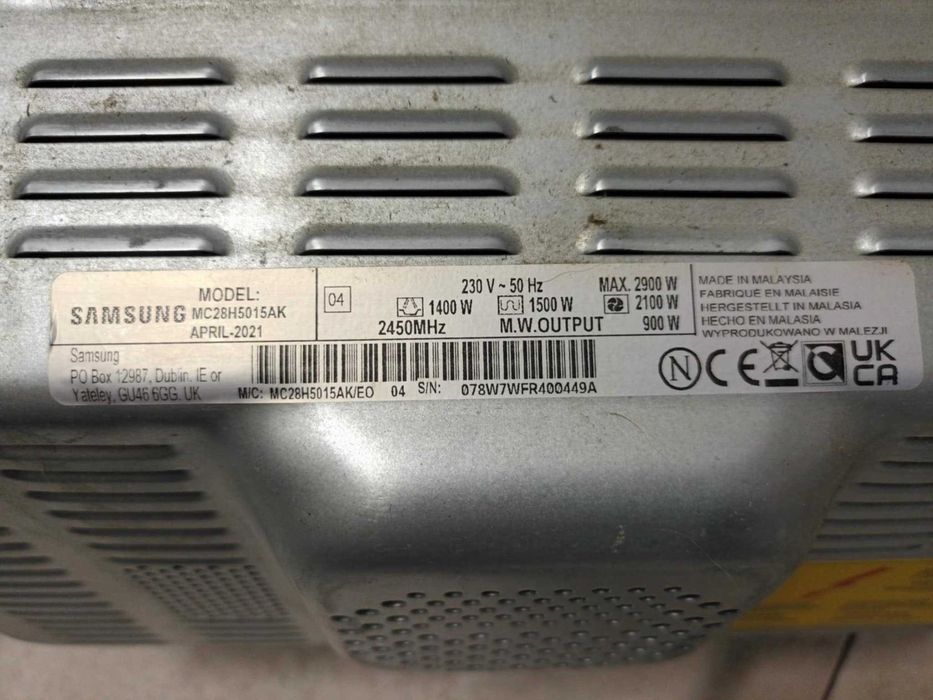 Duża Mikrofala SAMSUNG 28L MC28H5015AK | Grill | Termoobieg | Łódź
