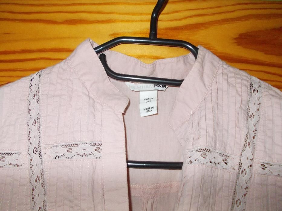 Bluzka koszula róż H&M 34/XS