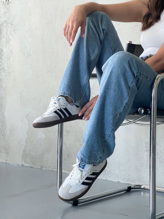 Жіночі кросівки Adidas Samba White/Black
