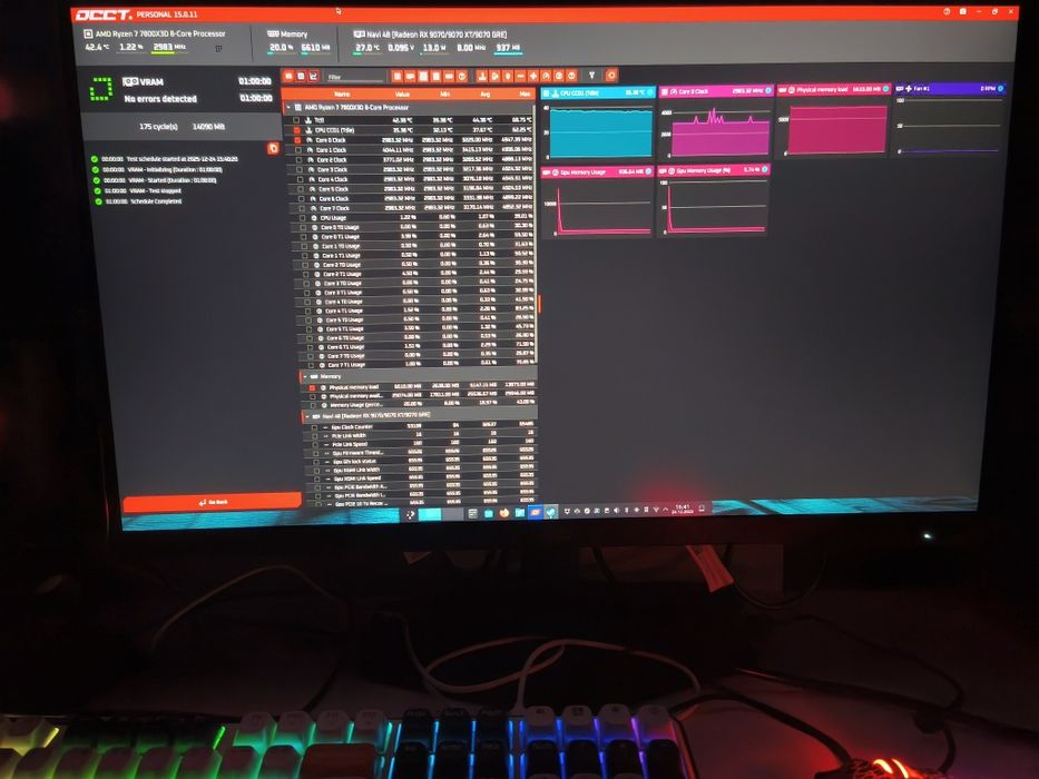 KOMPUTER GAMINGOWY|Ryzen 7 7800X3D|Sapphire Radeon Rx 9070 XT|32GBDDR5