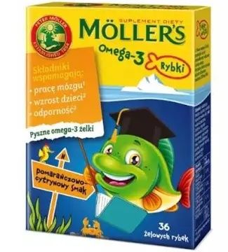 Моллерс Möllers omega 3 rybki Бад апельсин-лимон