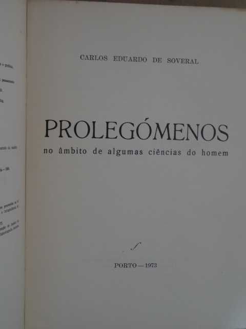 Prolegómenos de Carlos Eduardo de Soveral
