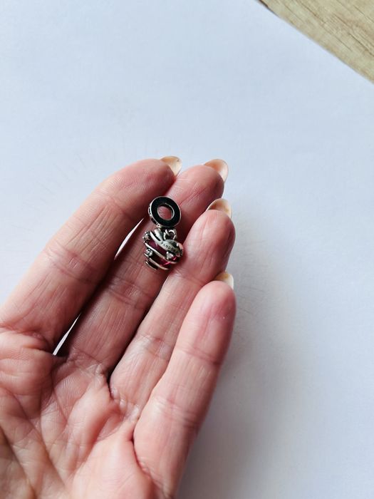 Srebrna zawieszka serce srebro Charms na bransoletke zawieszka wisior