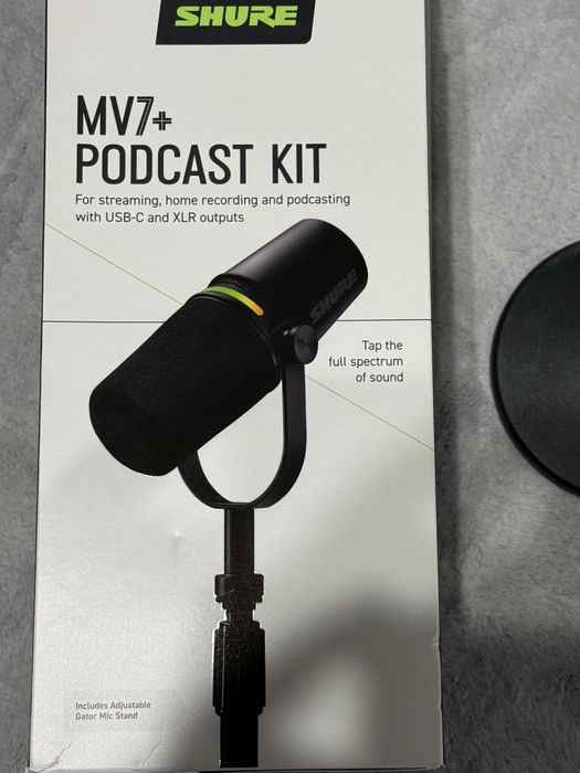 Mikrofon Shure MV7+ RGB (USB-C / XLR)