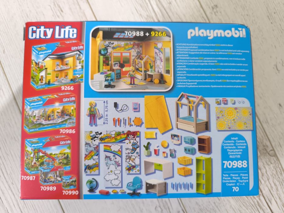 Playmobil City Life 70988 pokój nastolatka globus tv audio biurko ...