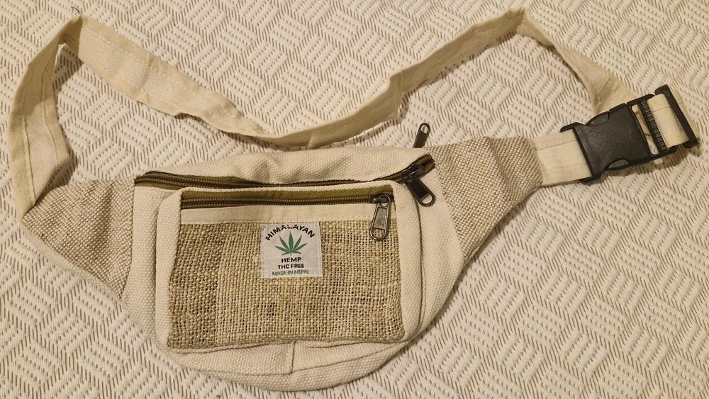 Bolsa de cintura bege de Cânhamo