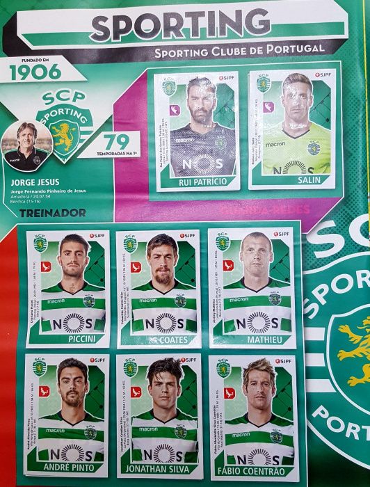 Colecção de cromos Liga NOS 2017-18