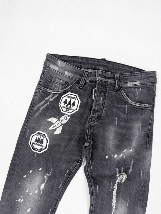 Dsquared2 szare spodnie jeansowe jeansy S