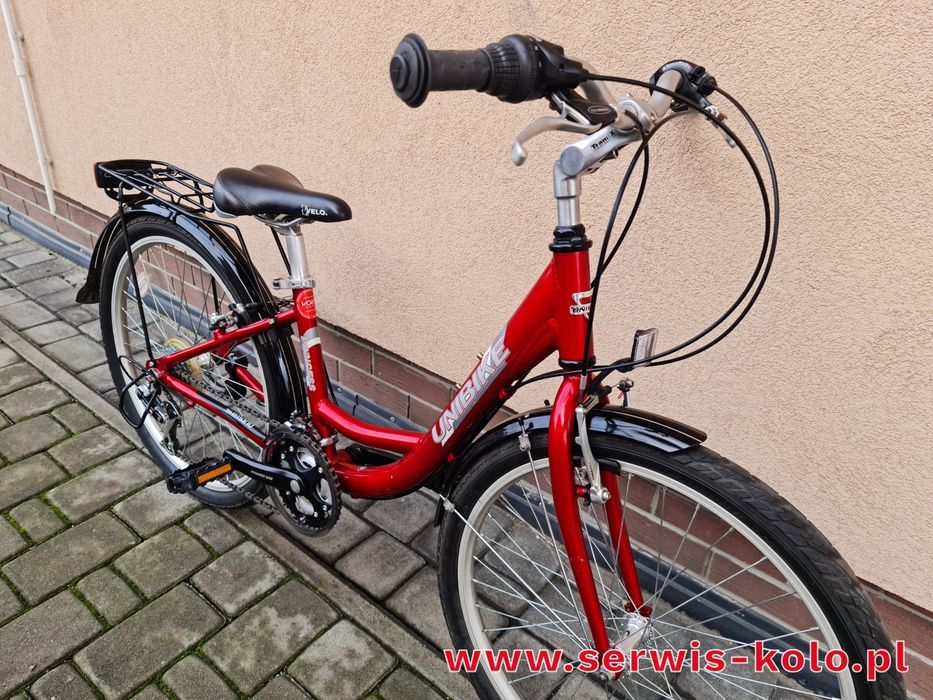 Rower dziecięcy dziewczęcy UNIBIKE koła 24 SHIMANO aluminium rabat
