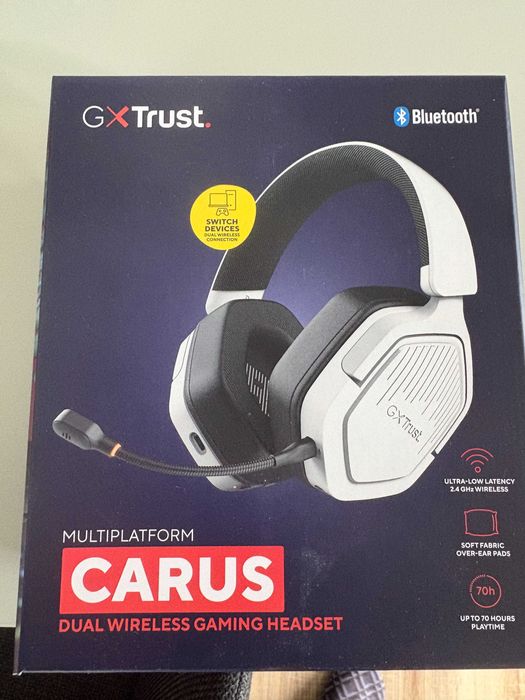 Auriculares Trust GXT 493 Carus wireless e com fio Bluetooth Gaming