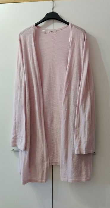 Miękki liliowy filoletowy kardigant sweterek sweter Bonprix plussize