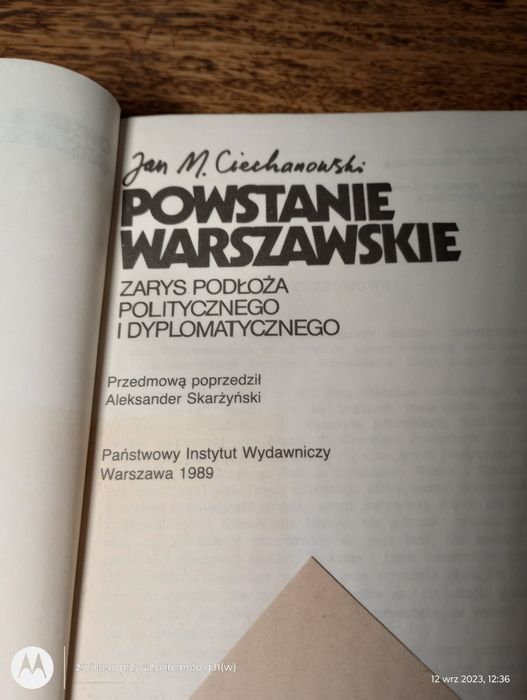 Powstanie Warszawskie. Jan M. Ciechanowski