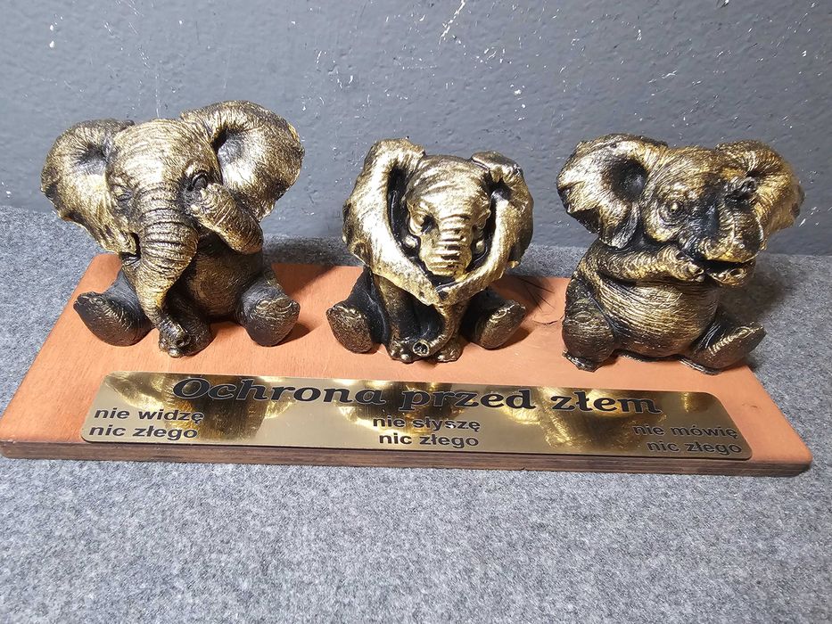 Słonik zestaw 3 sztuk dekoracja