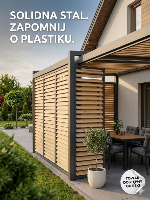 Żaluzje ogrodowe ruchome deseczki system Flex Wood