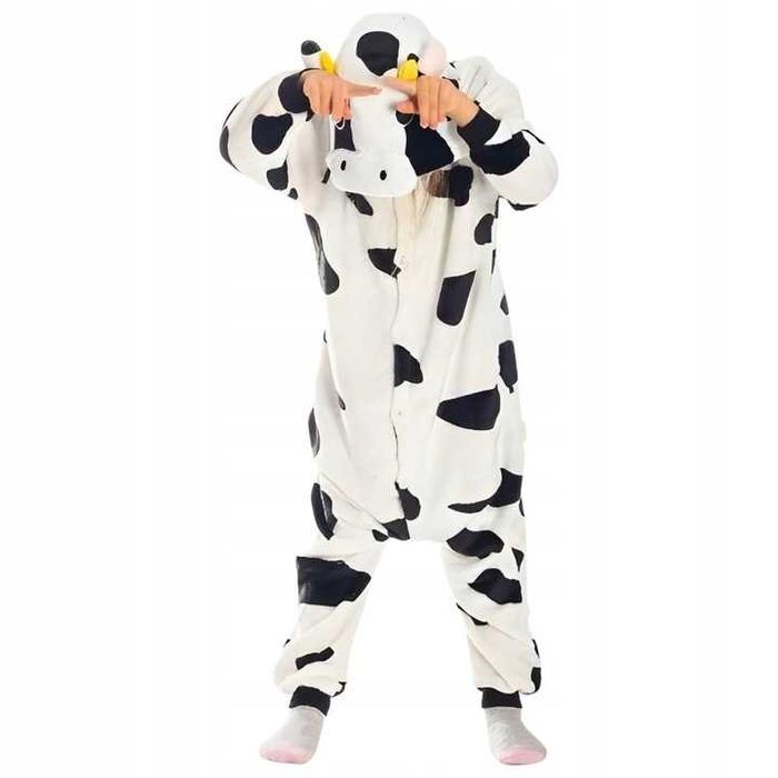 Krowa strój kigurumi piżama kostium na bal przebierańców r.128/134
