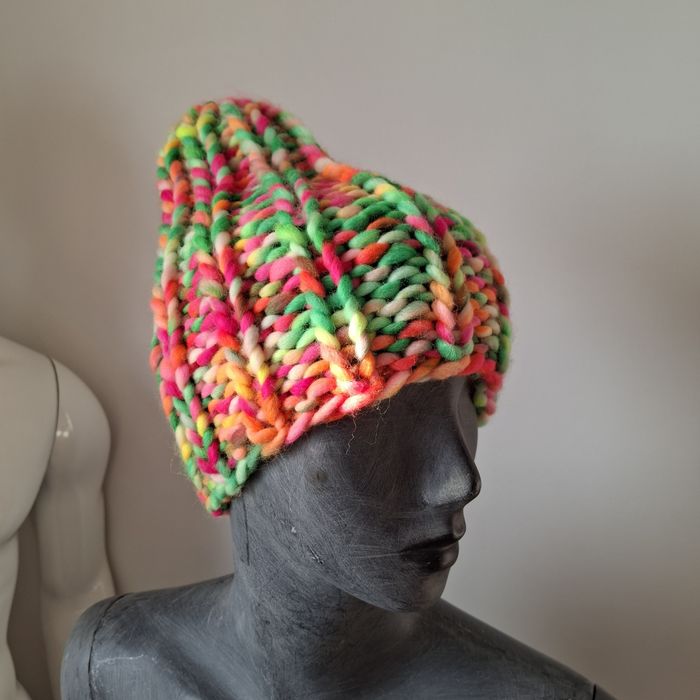 czapka handmade wełna merino