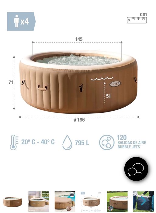 Jacuzzi/SPA INTEX Bege