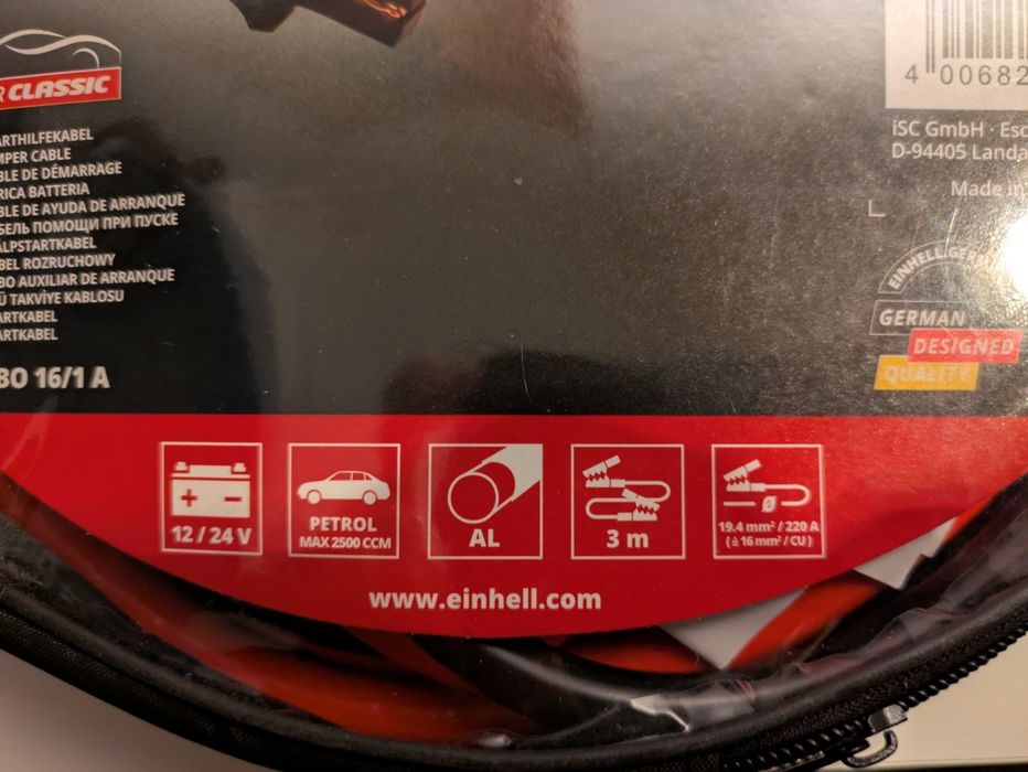 ARTIGO NOVO - Cabos Bateria Einhell