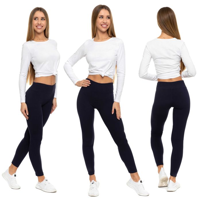 Nowe Legginsy damskie MORAJ WYSOKI STAN granatowe L/XL 3XL