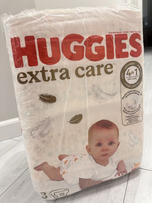 Підгузки Huggies Extra Care 3 (6–10кг) – нові, запаковані