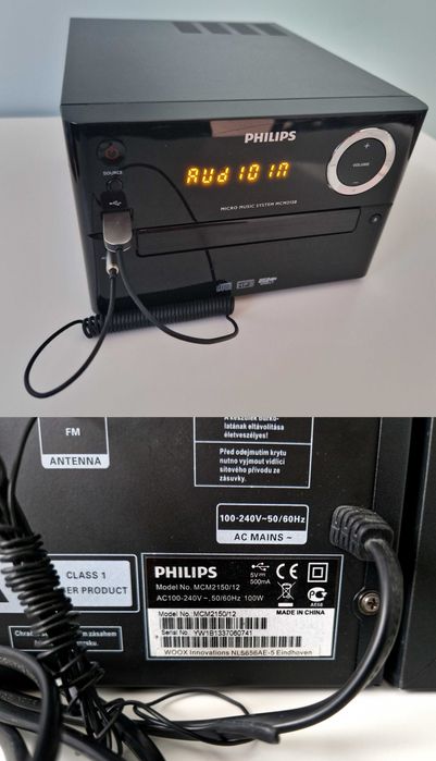 Philips 100W bluetooth MCM2150 kolumny MCi8080 wzmacniacz CD AUX USB