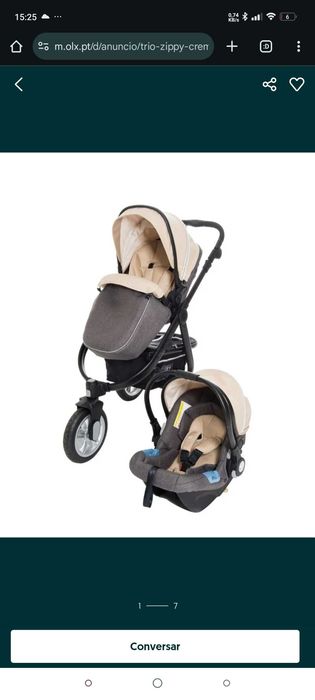 Carrinho bebé trio Zippy