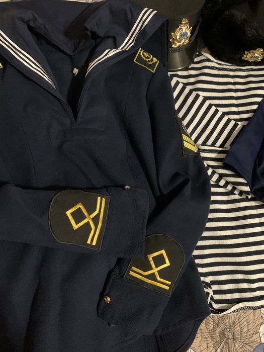 Форма морская НУ «ОМА» фуражки, роба, тельняшка, парадная, ушанка