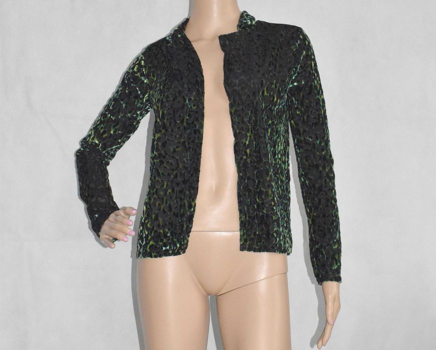 Narzutka PrettyLittleThing 34 panterka zielono czarna elegancka