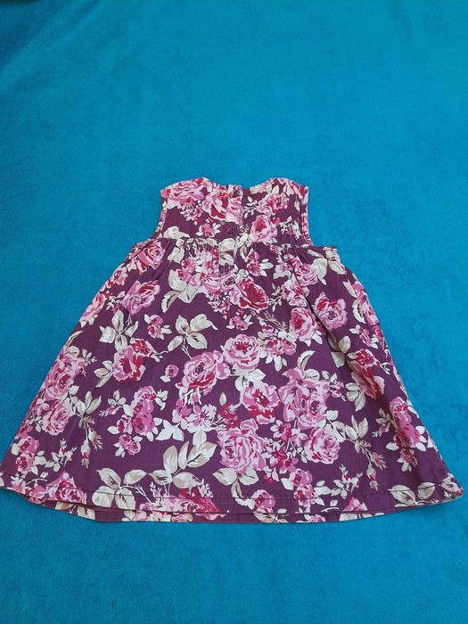 Sztruksowa sukienka w kwiaty George 74-80