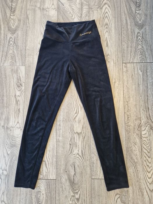 Damskie legginsy welurowe Simple Rozmiar L