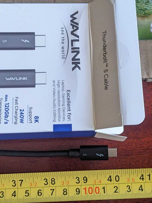 Кабель Thunderbolt 5 120Gbps Type-C PD EPR 240W Apple Mac Macbook