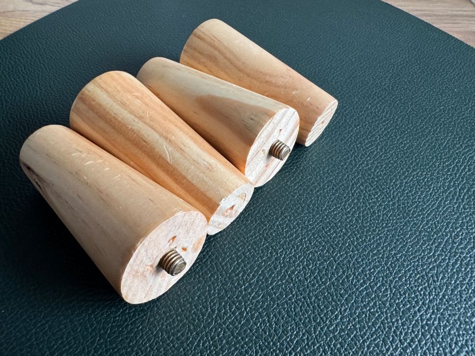 Nogi meblowe zwężane 8 cm drewno 4 pcs