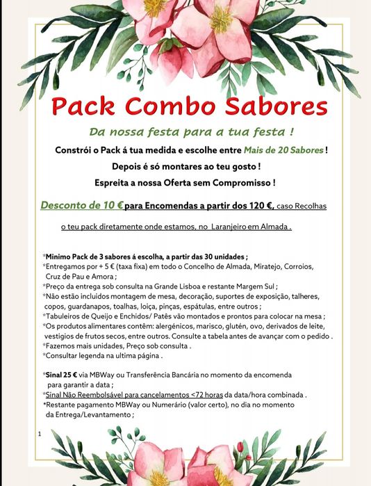 Pack Combo Sabores para festa