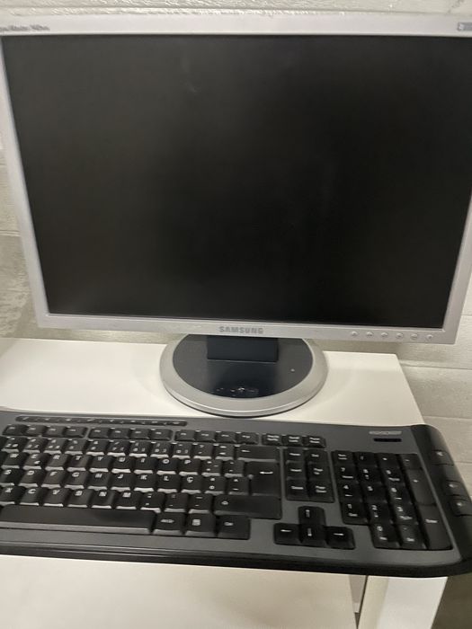 Ecra samsung para computador e teclado sem fios com ou sem colunas