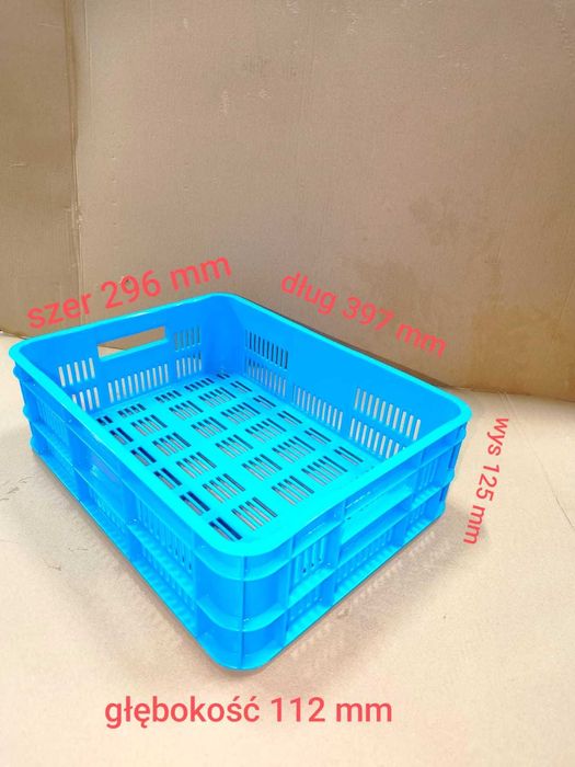 Skrzynka plastikowa niebieska 40x30 Nieużywane