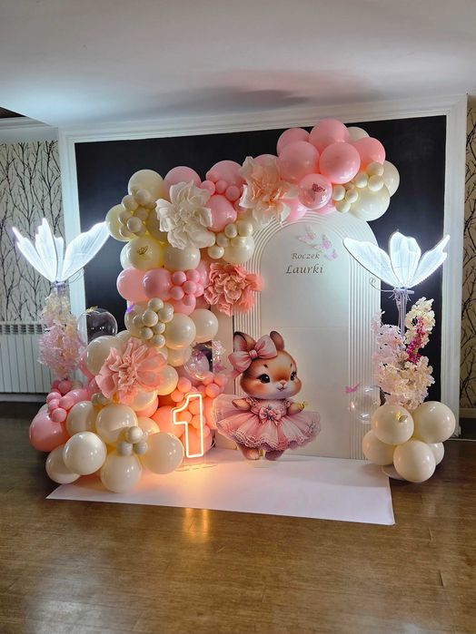 Ścianki do zdjęć, dekoracje sal, balony na hel.