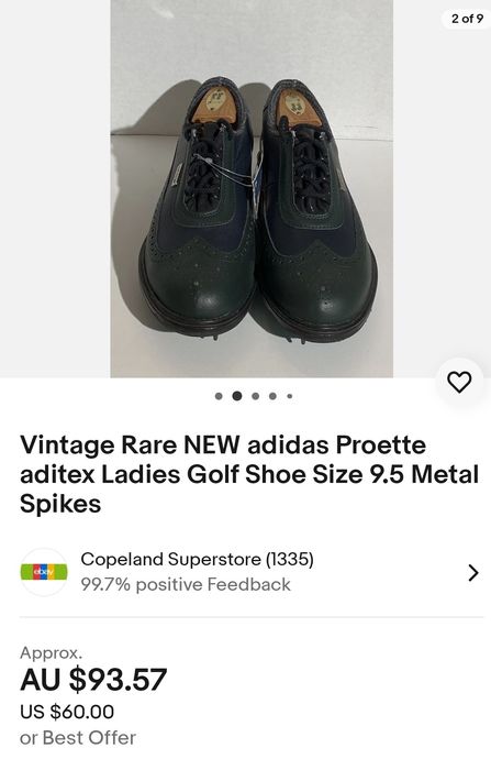 Обувь для гольфа. Кожаные Аdidas Proette aditex