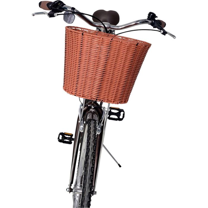 Bicicleta Adulto com Cesto Amsterdam Roda 28'' 6V Preta BERG