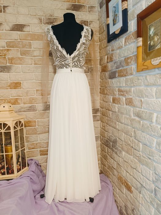 Sukienka ślubna S/M ecru