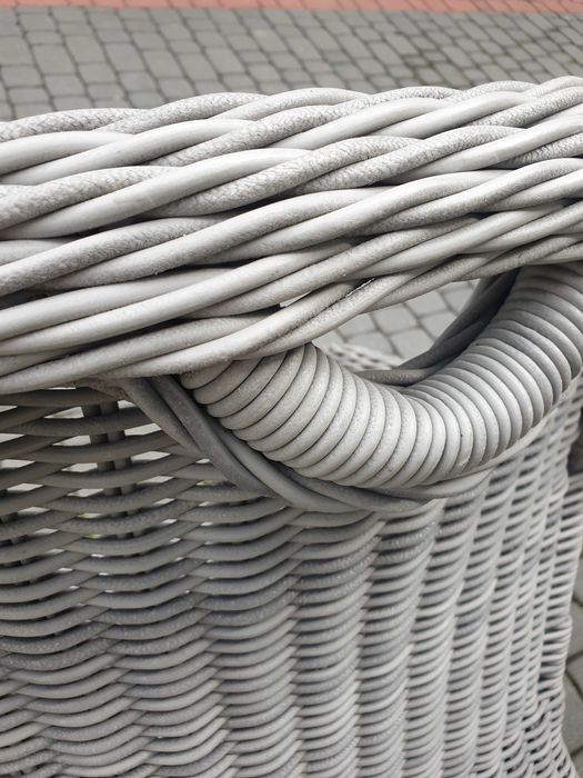 Masywne krzesła ogrodowe z technorattanu 8 sztuk