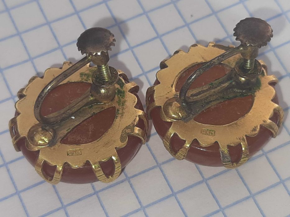 Серьги янтарные из СССР
