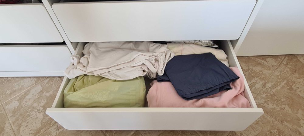 SLÄKT
Estrut cama c/arrum+estrad ripas, branco, 90x200 cm