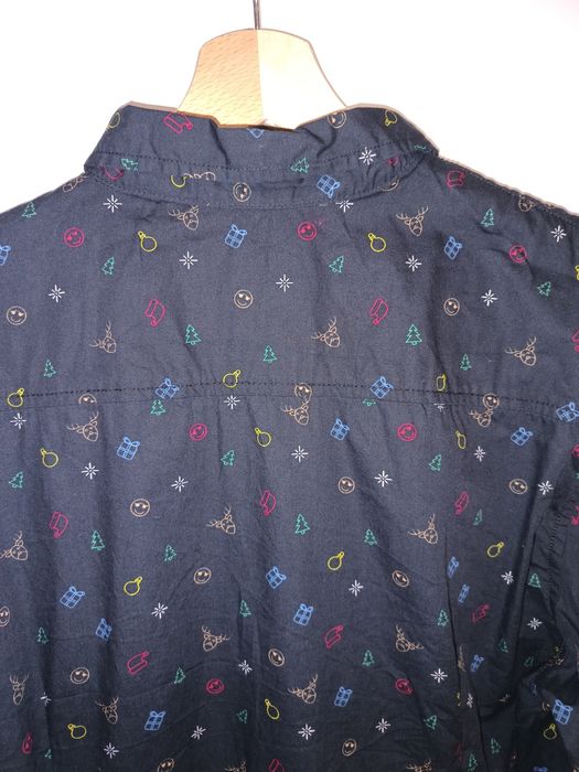 Koszula ze świątecznym motywem czarna HOUSE